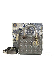 Dior Small Metallic Green Lady Dior